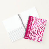 Dankensblatt Personalisiert Pink Zebra Stripe Notizblock (Innenseite)