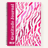 Dankensblatt Personalisiert Pink Zebra Stripe Notizblock (Vorderseite)