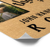 Dankenswerter Burlap Farmhouse 7 Family Foto Colla Poster (Ecke)