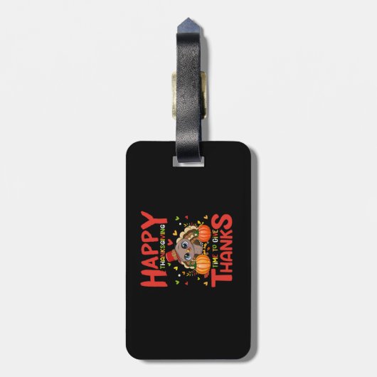 dankenswerter Dank Gepäckanhänger (Rückseite vertikal)