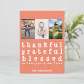 Dankenswerter Dankeschön für den gesegneten Polka Einladung (Stehend Vorderseite)