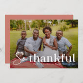 Dankenswerter Erntedank Fotokarten Feiertagskarte (Vorne/Hinten)