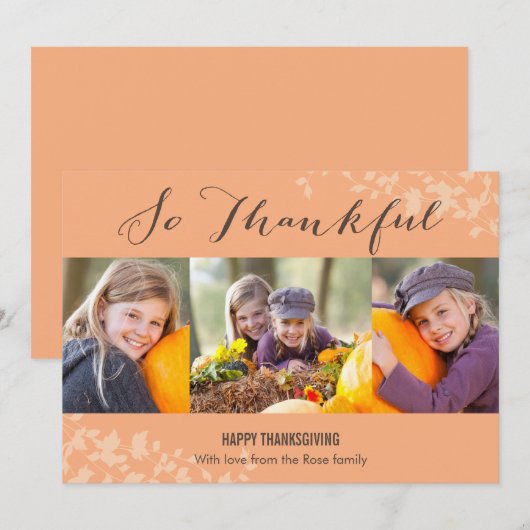 Dankenswerter Erntedank Fotokarten Feiertagskarte (Vorne/Hinten)