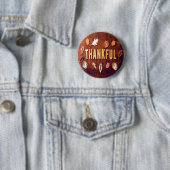 Dankenswerter Erntedank Herbstlaub Pumpkin Button (Beispiel)