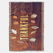 Dankenswerter Erntedank Herbstlaub Pumpkin Decke (Vorderseite Vertikal)