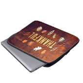 Dankenswerter Erntedank Herbstlaub Pumpkin Laptopschutzhülle (Vorne Knopf)