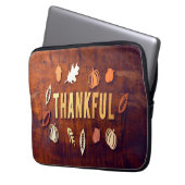 Dankenswerter Erntedank Herbstlaub Pumpkin Laptopschutzhülle (Vorderseite Links)