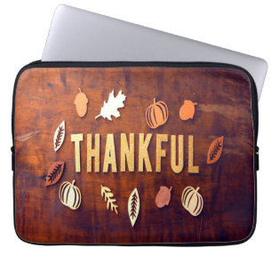 Dankenswerter Erntedank Herbstlaub Pumpkin Laptopschutzhülle