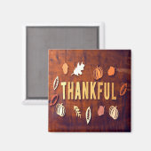 Dankenswerter Erntedank Herbstlaub Pumpkin Magnet (Vorderseite/Rückseite)