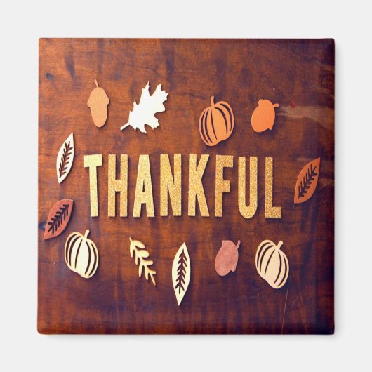 Dankenswerter Erntedank Herbstlaub Pumpkin Magnet (Vorne)