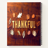 Dankenswerter Erntedank Herbstlaub Pumpkin Notizblock (Rückseite)