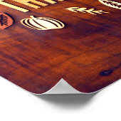 Dankenswerter Erntedank Herbstlaub Pumpkin Poster (Ecke)