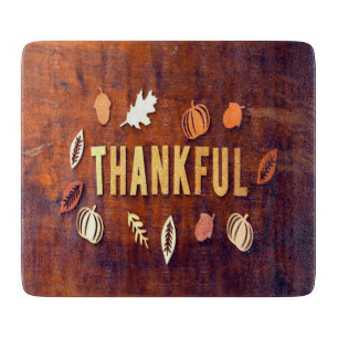 Dankenswerter Erntedank Herbstlaub Pumpkin Schneidebrett