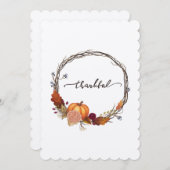 Dankenswerter Erntedank Kreath Feiertagskarte (Vorne/Hinten)