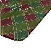 Dankenswerter Erntedank Red Green Kariert Schneidebrett (Ecke)