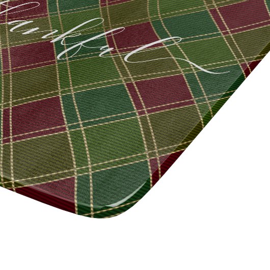 Dankenswerter Erntedank Red Green Kariert Schneidebrett (Ecke)