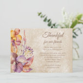 Dankenswerter Fall Foliage Erntedank Einladung (Stehend Vorderseite)