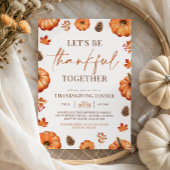 Dankenswerter Fall Pumpkin Erntedank Dinner Einladung