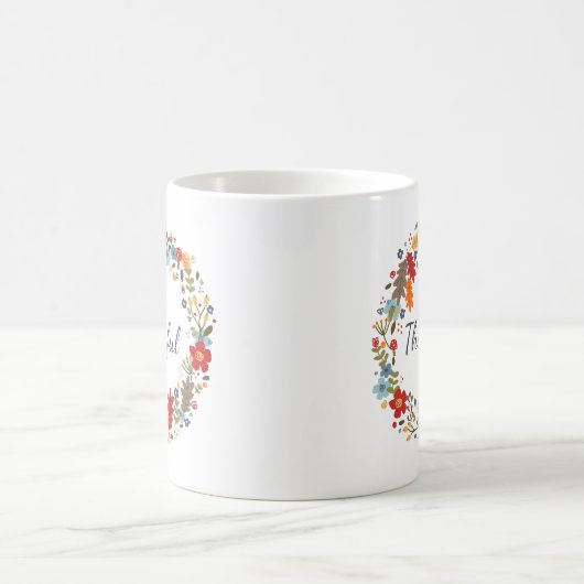 Dankenswerter Fall Wreath Mug Thanksgiving-Geschen Kaffeetasse (Mittel)