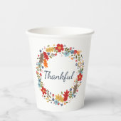 Dankenswerter Fall Wreath Mug Thanksgiving-Geschen Pappbecher (Vorderseite)