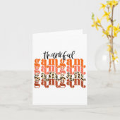 Dankenswerter Gamgam Erntedank Retro Leopard Fall Karte (Gelbe Blume)