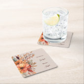 Dankenswerter, gesegneter, floraler Erntedank Rechteckiger Pappuntersetzer (Vor Ort)