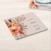 Dankenswerter, gesegneter, floraler Erntedank Rechteckiger Pappuntersetzer (angewinkelt)