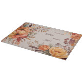 Dankenswerter, gesegneter, floraler Erntedank Schneidebrett (Ecke)