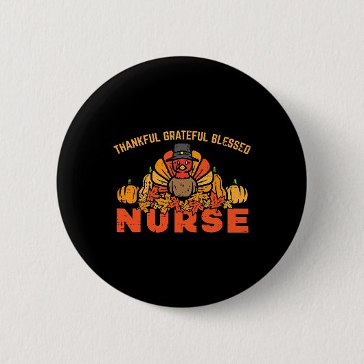 Dankenswerter, gesegneter türkischer Krankenschwes Button (Vorderseite)