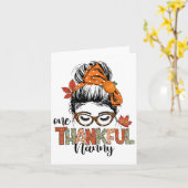 Dankenswerter grausamer Bun Herbst Erntedank Karte (Gelbe Blume)