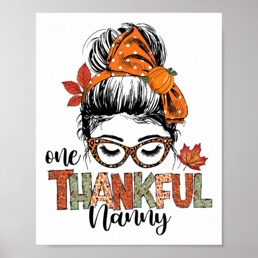 Dankenswerter grausamer Bun Herbst Erntedank Poster (Vorne)