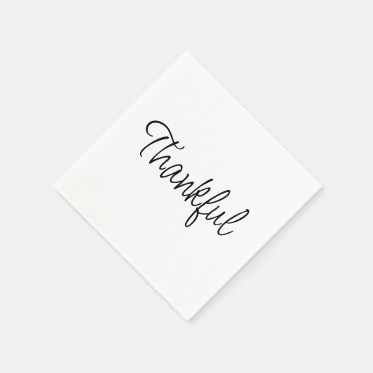Dankenswerter, handgeschriebener Script-Erntedank Serviette (Ecke)