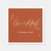 Dankenswerter Herbst Erntedank Party Paper Napkin Serviette (Vorderseite)