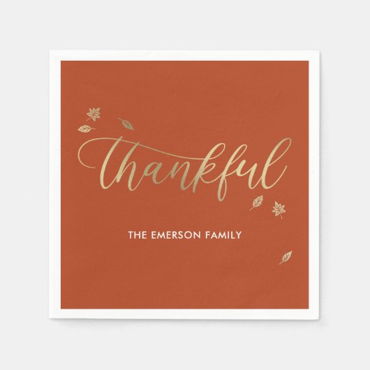 Dankenswerter Herbst Erntedank Party Paper Napkin Serviette (Vorderseite)