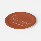 Dankenswerter Herbst Erntedank Party Teller (Schrägansicht)