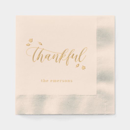 Dankenswerter Herbstfohlen Napkins als Erntedank Servietten Mit Folie (Vorderseite)