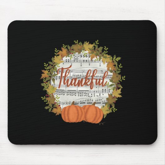 Dankenswerter Herbstreath mit Musik Mousepad (Vorne)