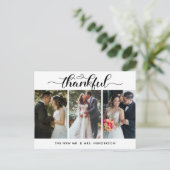 Dankenswerter Hochzeitsfoto-Collage Postkarte (Stehend Vorderseite)