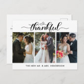 Dankenswerter Hochzeitsfoto-Collage Postkarte (Vorne/Hinten)