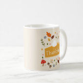Dankenswerter Kürbiskuchen-Erntedank-Geschenk Fall Kaffeetasse (VorderseiteRechts)