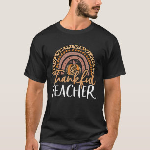 Dankenswerter Lehrer Danksagend Pumpkin Leopard Ra T-Shirt