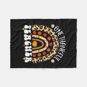 Dankenswerter Lehrer Erntedank Rainbow Leopard Fal Fleecedecke (Vorderseite (Horizontal))