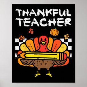Dankenswerter Lehrer Erntedank Türkei Retro Fall W Poster