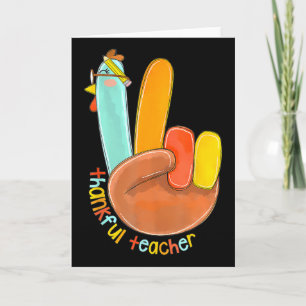 Dankenswerter Lehrer Funny Erntedank Peace Hand Si Karte