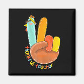Dankenswerter Lehrer Funny Erntedank Peace Hand Si Magnet (Vorne)