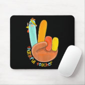 Dankenswerter Lehrer Funny Erntedank Peace Hand Si Mousepad (Mit Mouse)