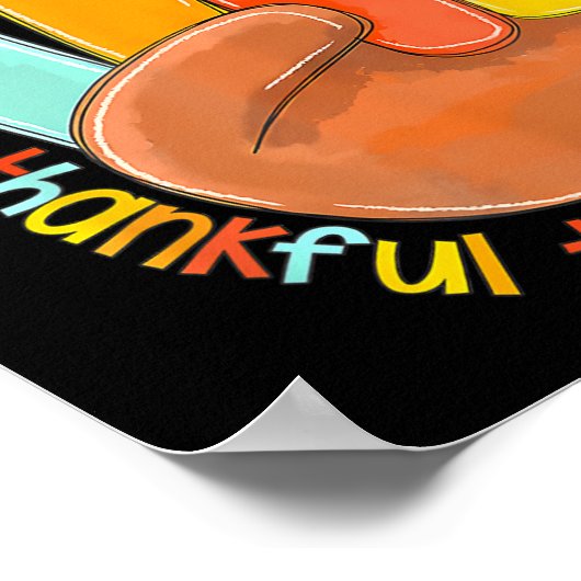 Dankenswerter Lehrer Funny Erntedank Peace Hand Si Poster (Ecke)