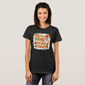 Dankenswerter Lehrer Pumpkin Fall Leopard Th T-Shirt (Vorne ganz)