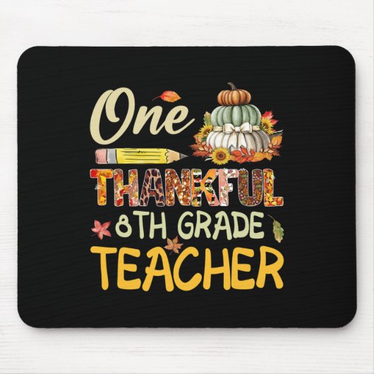 Dankenswerter Lehrer Pumpkin Fall Thanksgivi Mousepad (Vorne)