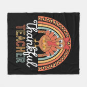 Dankenswerter Lehrer Selig Erntedank School Fleecedecke (Vorderseite (Horizontal))